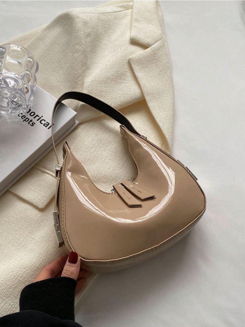 Small Hobo Bag Minimalist Black