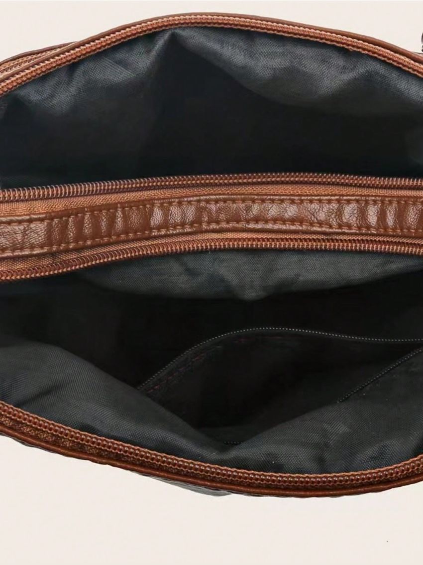 Minimalist Multi-compartment Hobo Bag