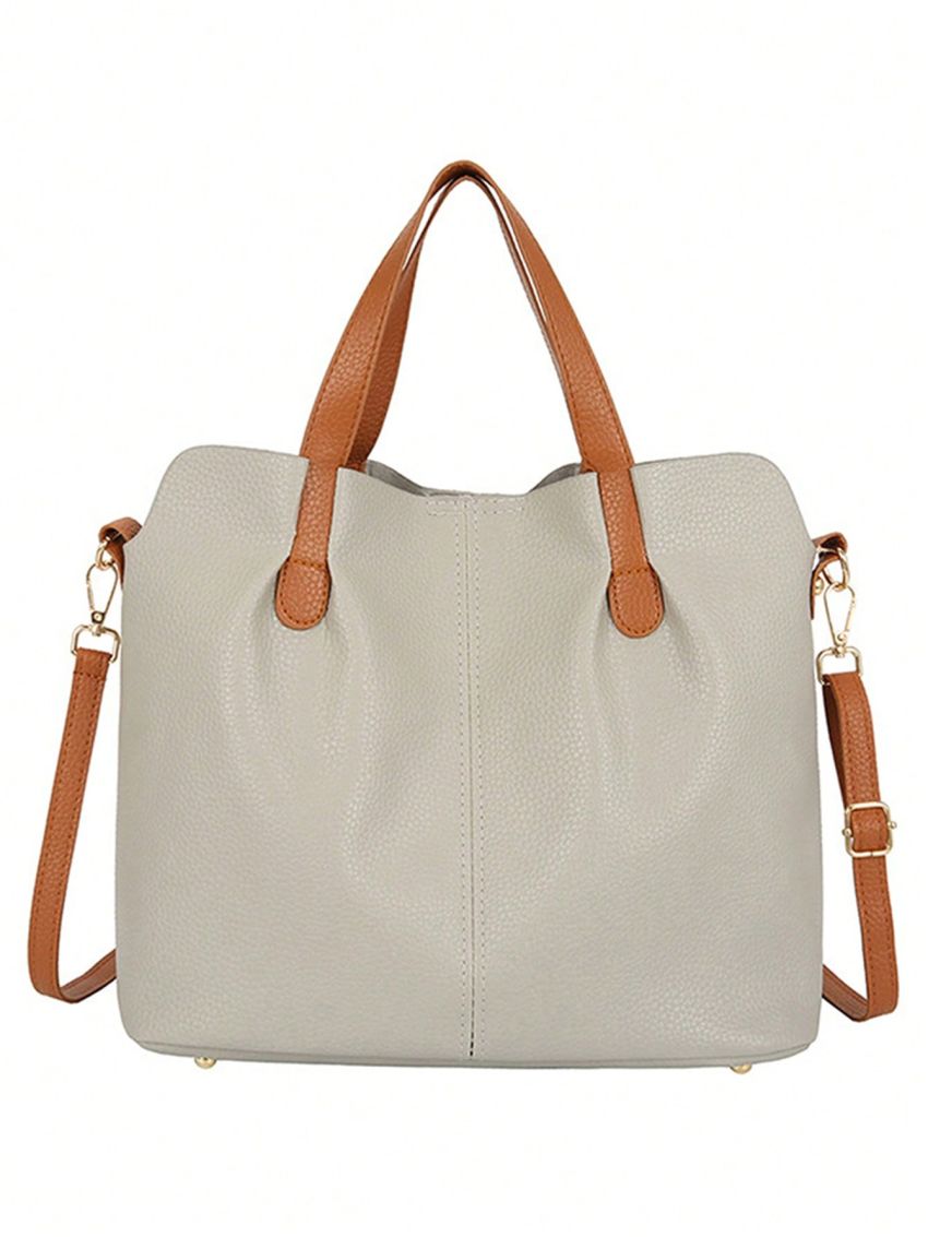 Women Handbag Soft PU Shopper Tote Bag Large Shoulder Bag