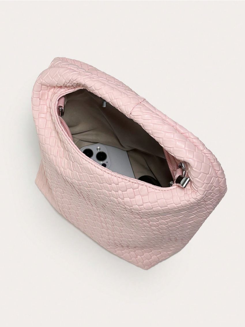 Small Bucket Bag Embossed Detail Pink