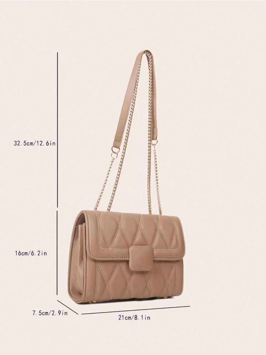 Quilted Square Bag Small Flap