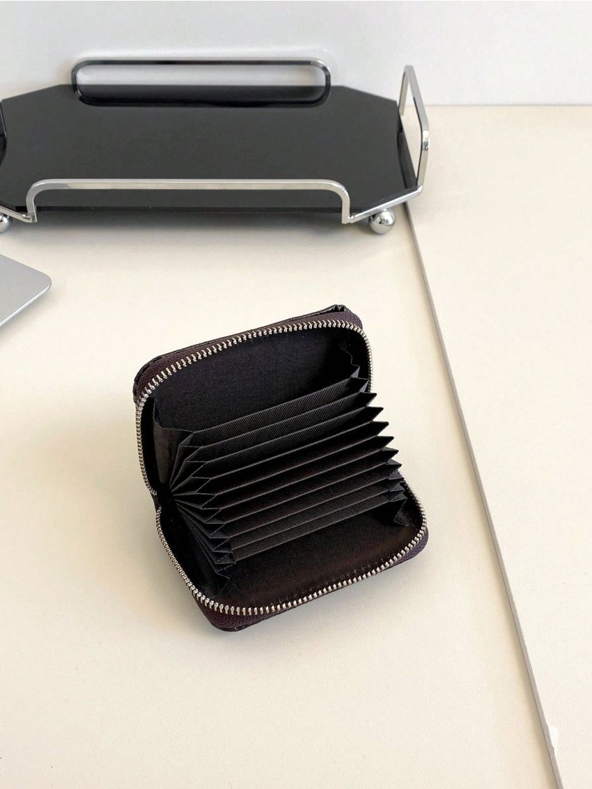 Crocodile Embossed Card Holder Zipper Around