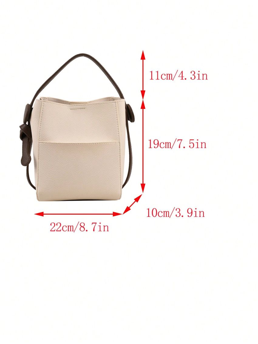 Small Bucket Bag Top Handle Minimalist Style