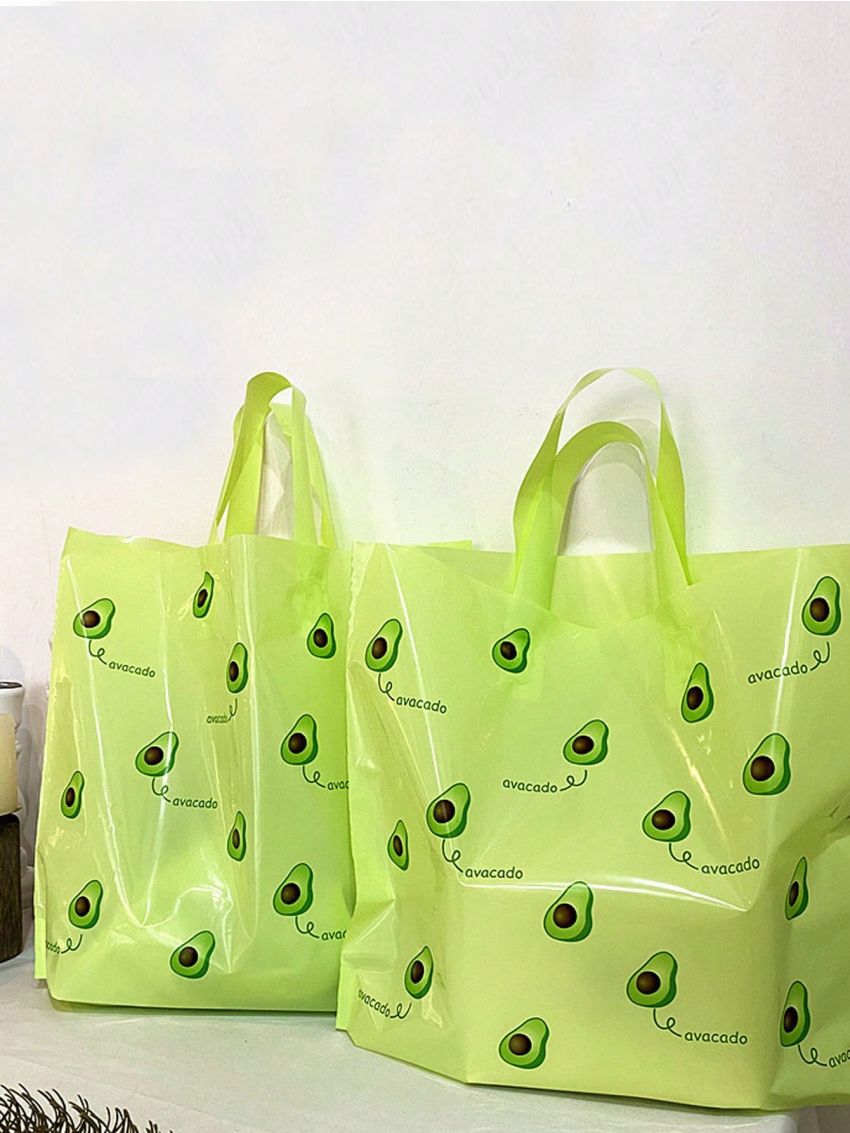 Large Capacity Tote Bag Avocado Double Handle