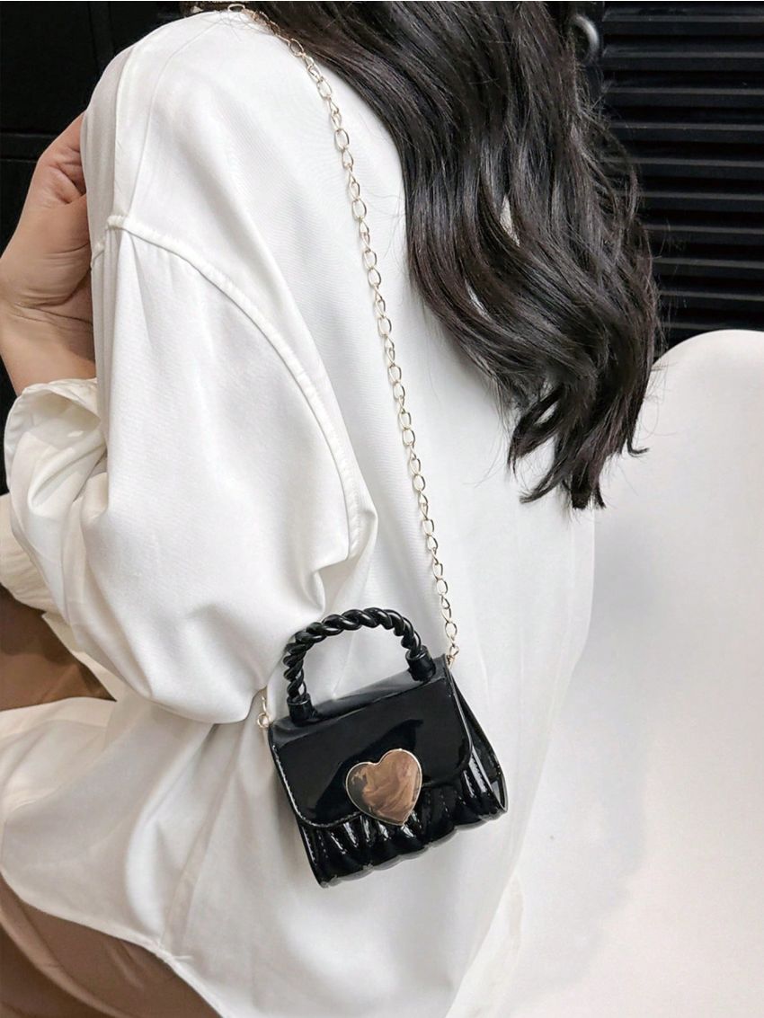 Mini Novelty Bag Black Metal Decor For Daily