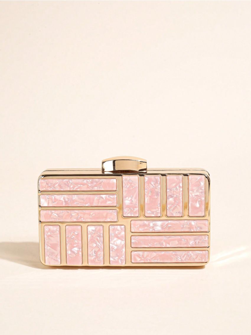 Mini Box Bag Chain Geometric Decor