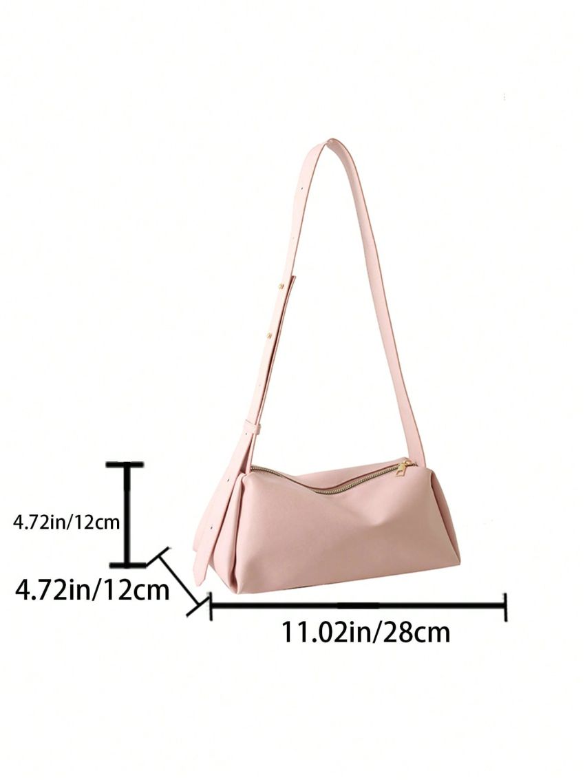 PU Hobo Bag Pink Minimalist