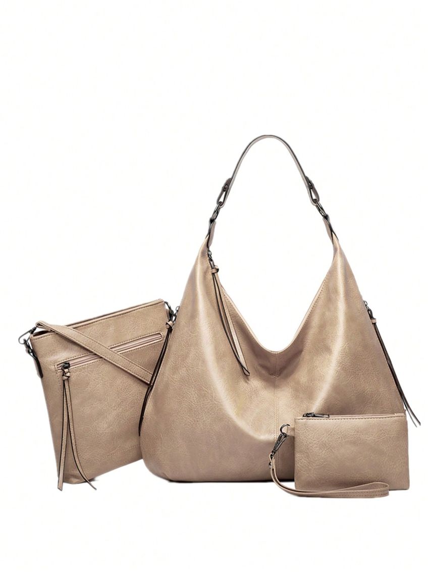 3pcs Bag Set Shoulder Crossbody Bag Purse Wallet PU, Mothers Day Gift For Mom