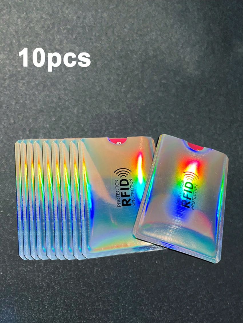 10pcs Aluminium Smart Anti Theft Bank Sleeve Wallet Anti Rfid Blocking Protect Case Card Holder