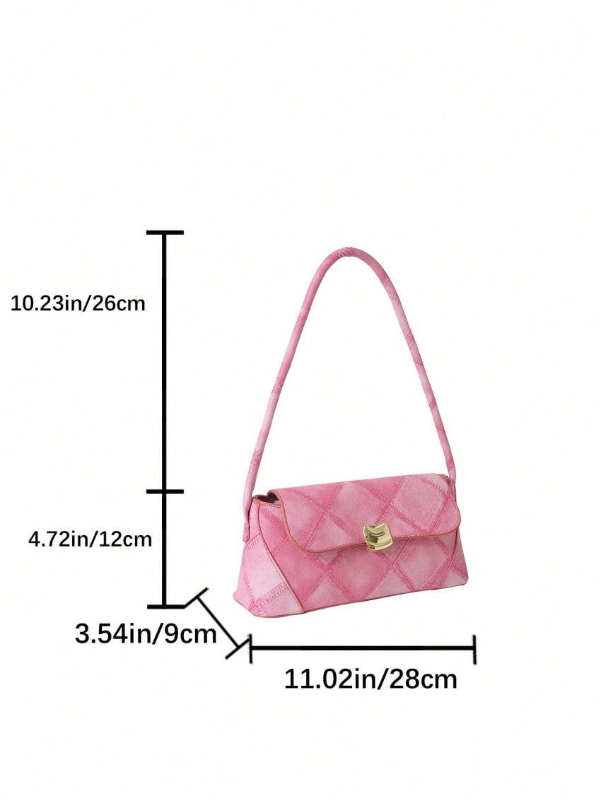 Medium Baguette Bag Colorblock Flap