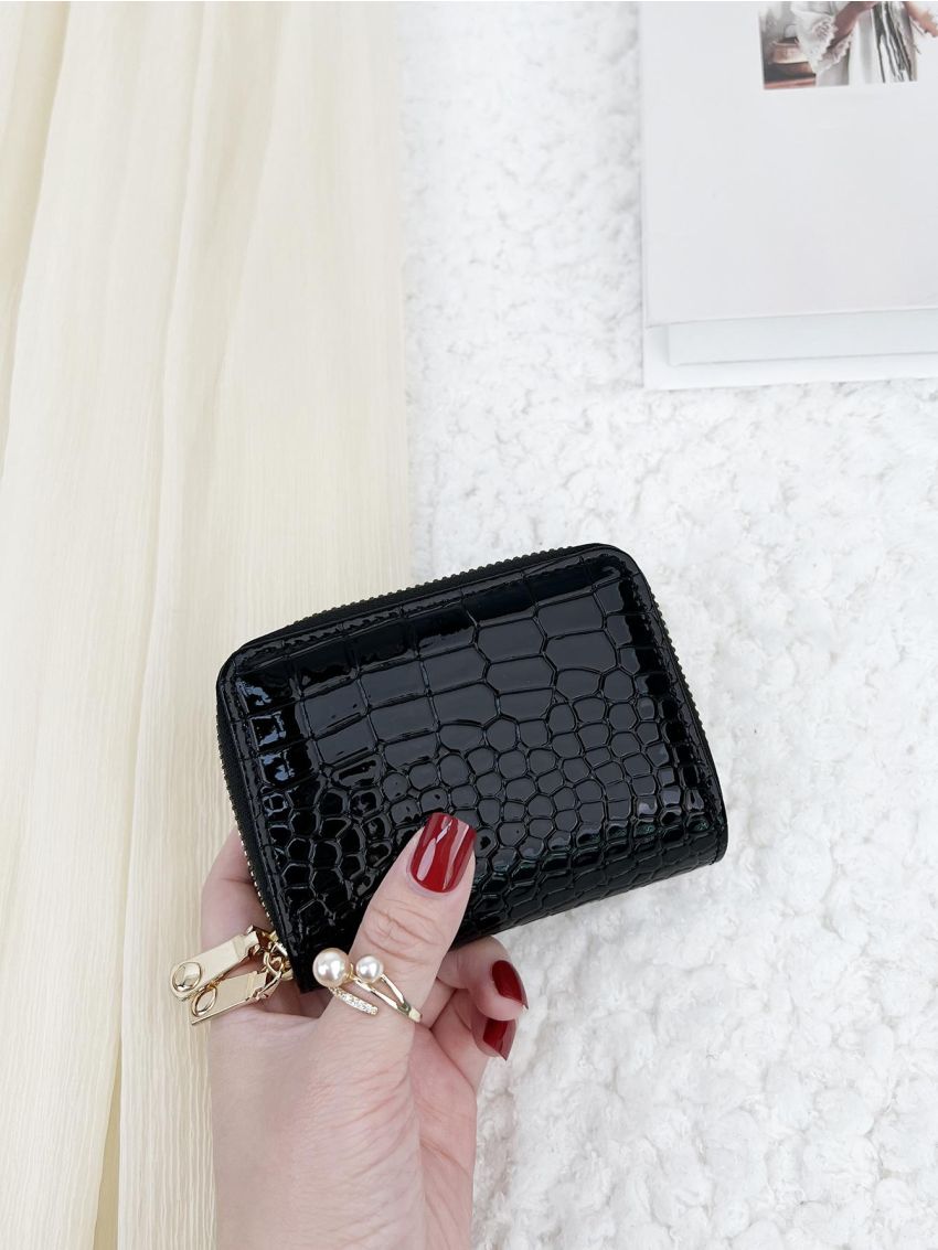 Crocodile Embossed Card Holder Multi-Card Card Organizer For Storage Credit Cards