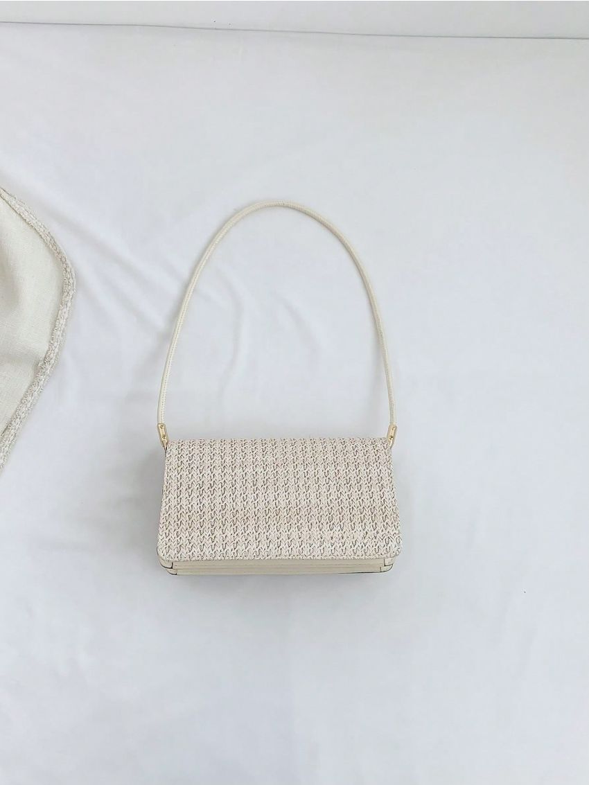 Small Flap Square Bag Fashionable Braided Detail