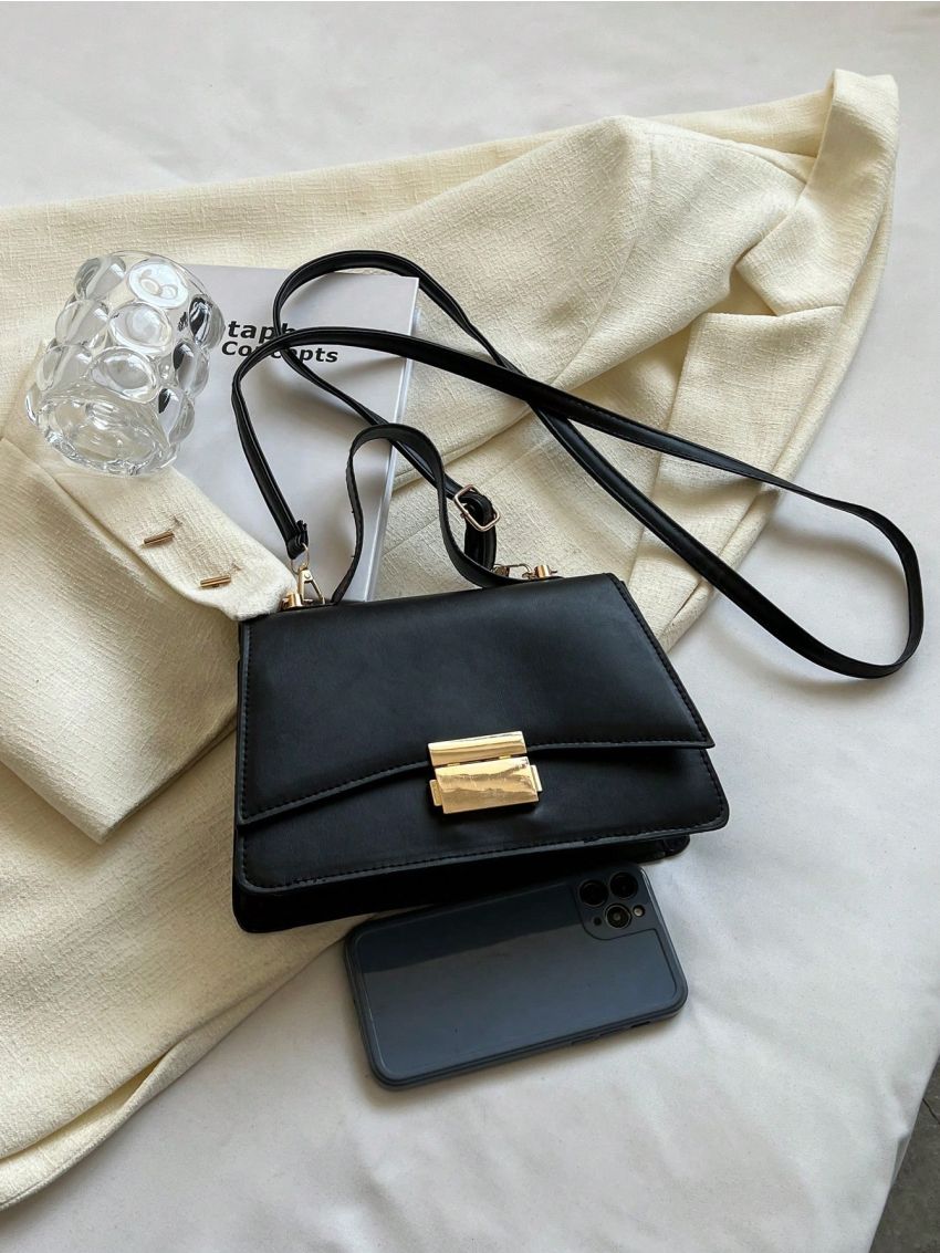 Small Flap Square Bag Metal Decor