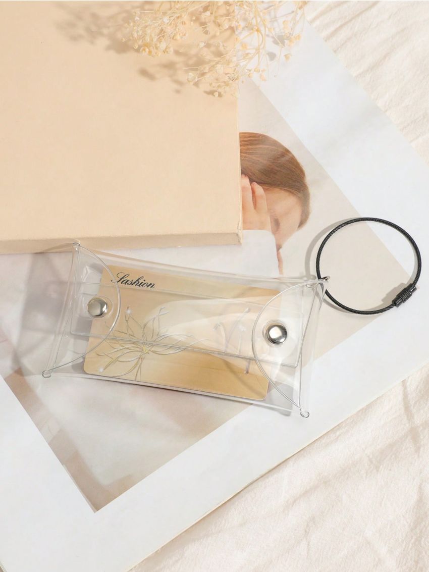 Clear Classic Card Holder Minimalist PVC For Daily