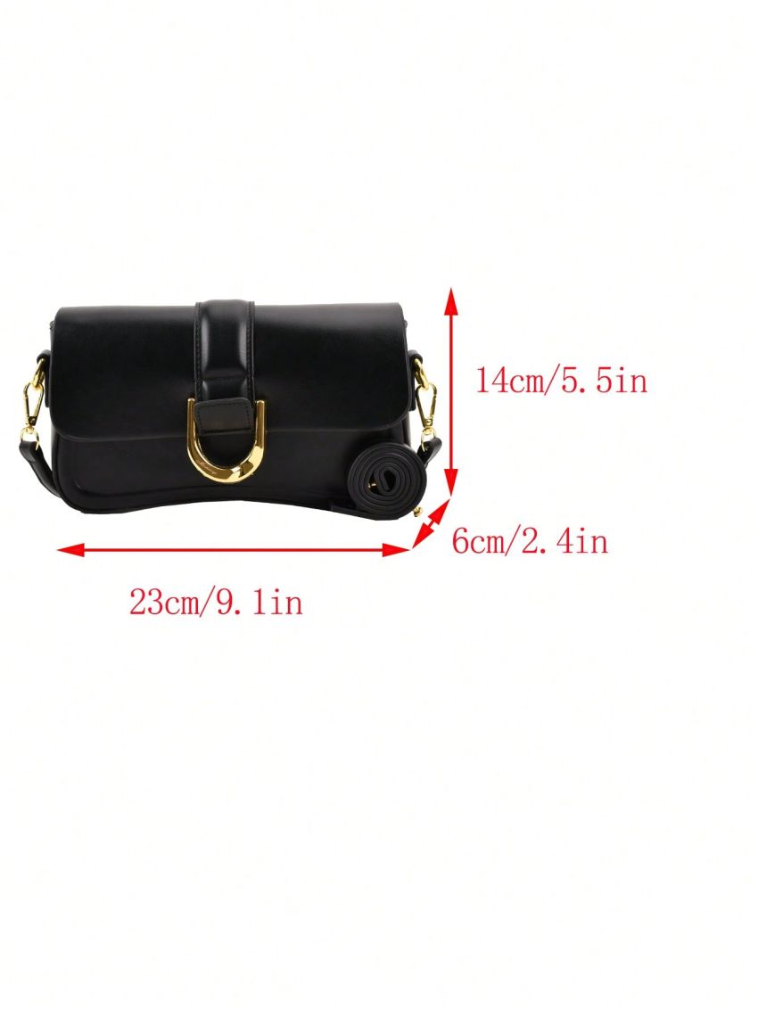Metal Detail Flap Square Bag Fashion