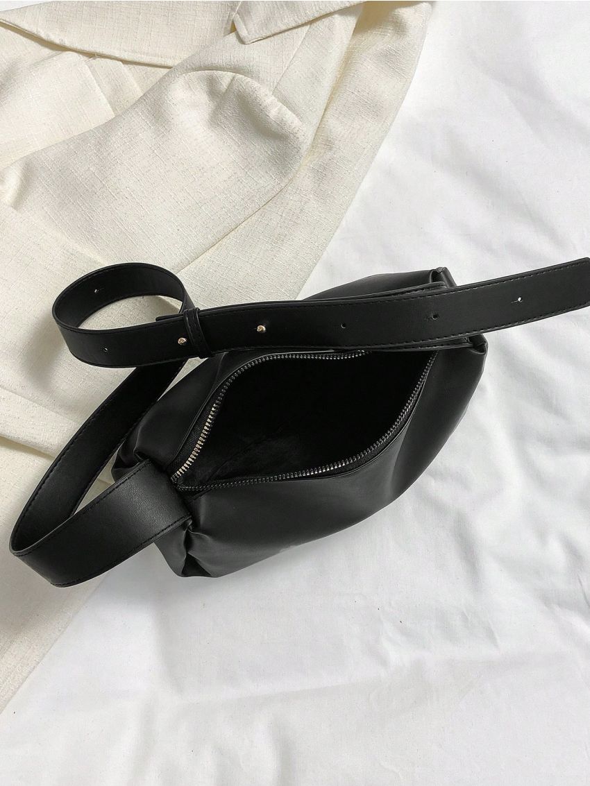 Medium Hobo Bag Solid Color Minimalist Style