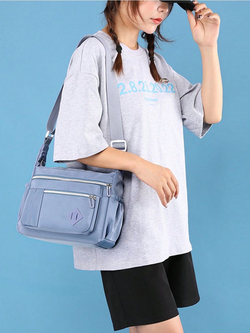 Medium Square Bag Baby Blue Fashionable For Daily