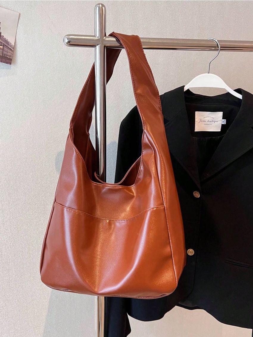Brown Hobo Bag Minimalist For Work