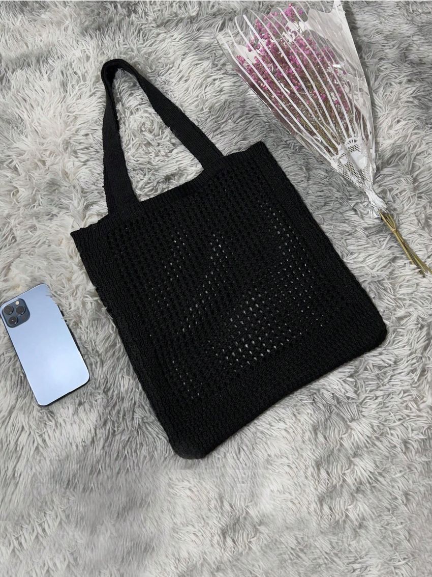 Hollow Out Design Crochet Bag Small Vacation