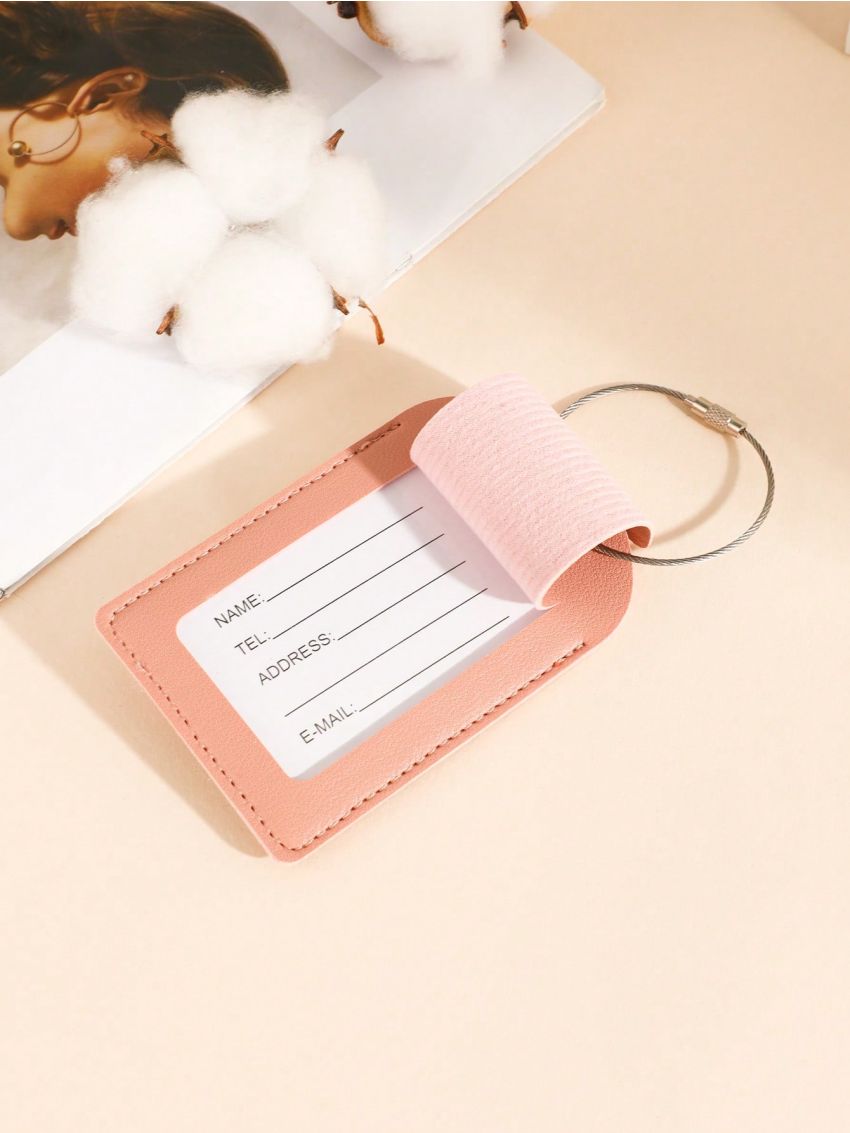 Solid Color Pu Luggage Tag Fashion