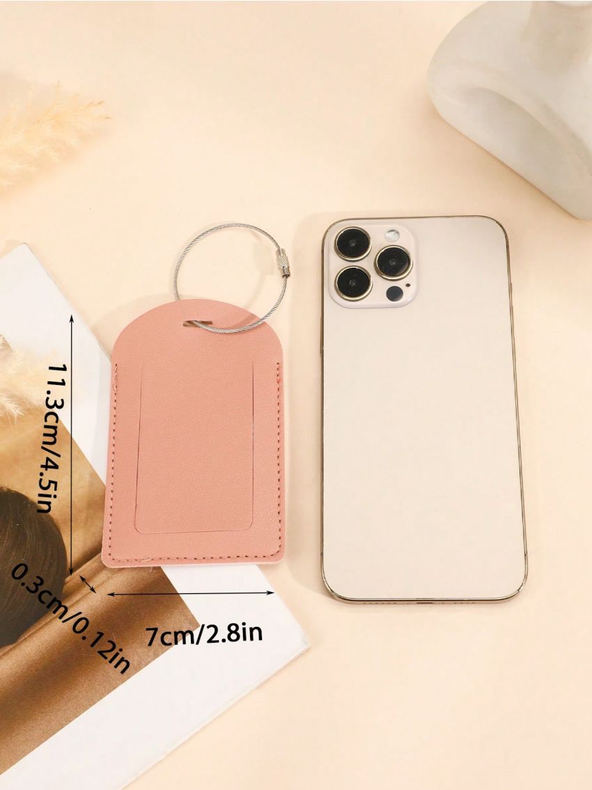 Solid Color Pu Luggage Tag Fashion