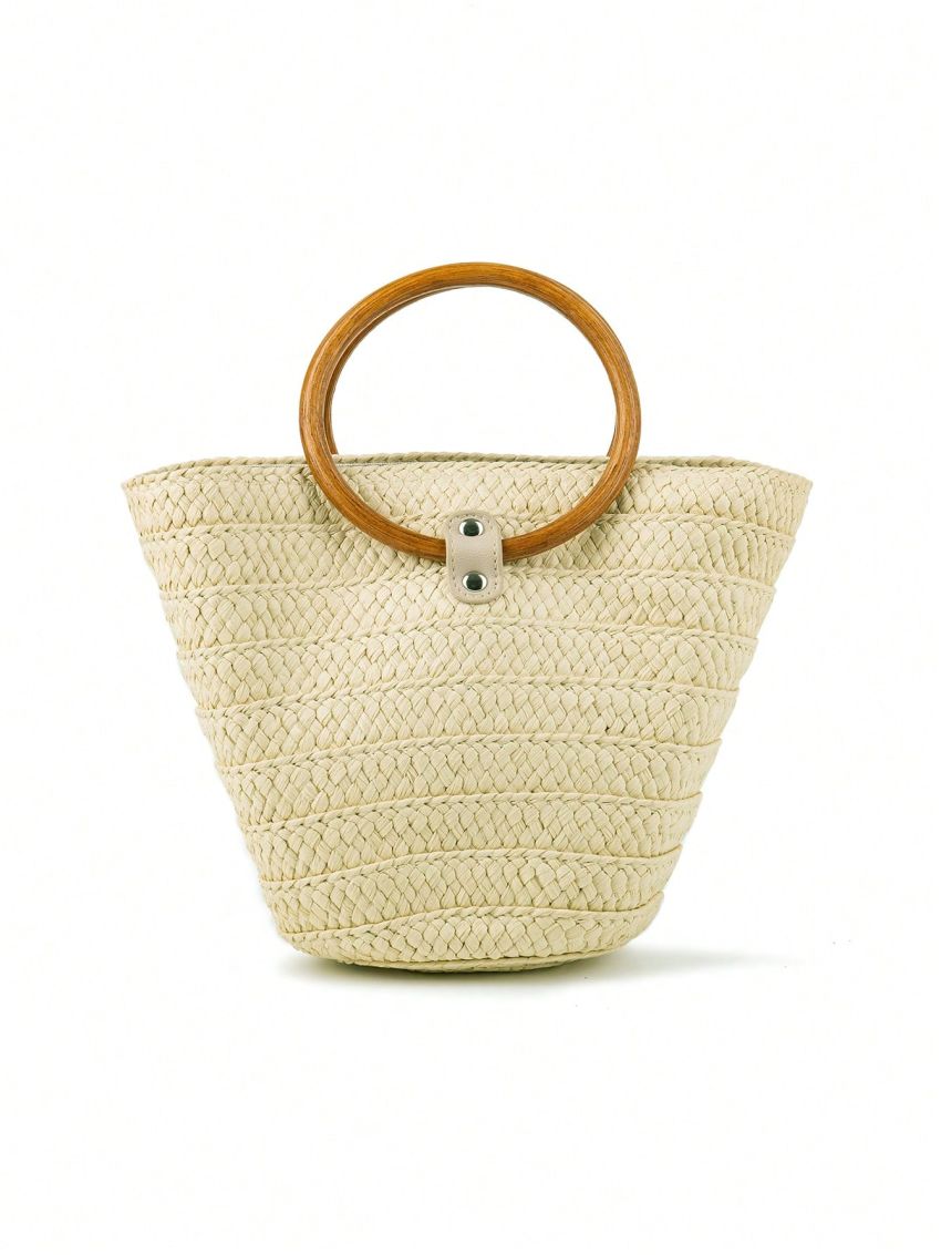 Mini Straw Bag Double Handle Vacation