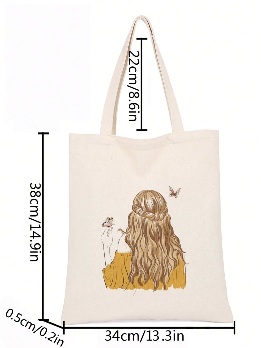 Small Shopper Bag Figure Graphic Preppy