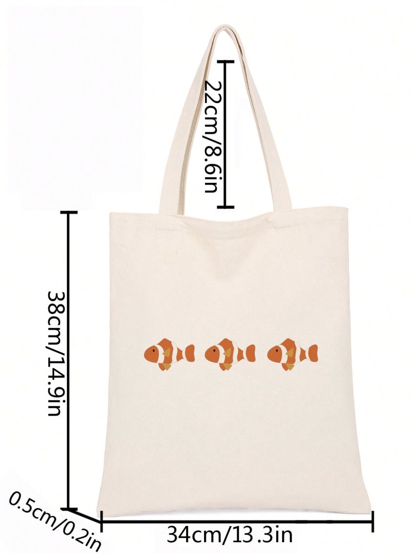 Small Shopper Bag Fish Graphic Preppy