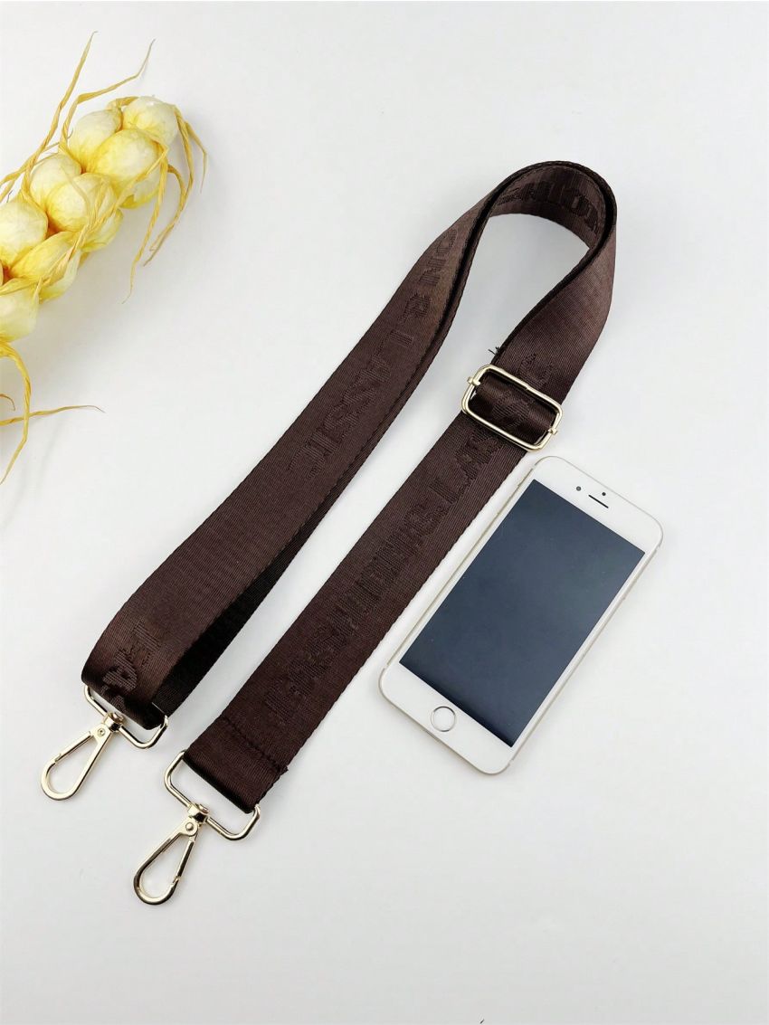 Letter Graphic Wide Adjustable Bag Strap