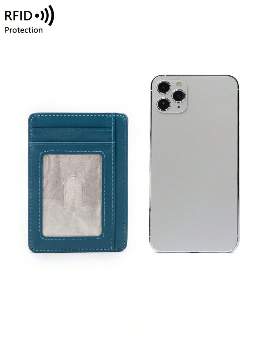 Slim Classic Card Holder Burgundy Minimalist RFID For Daily