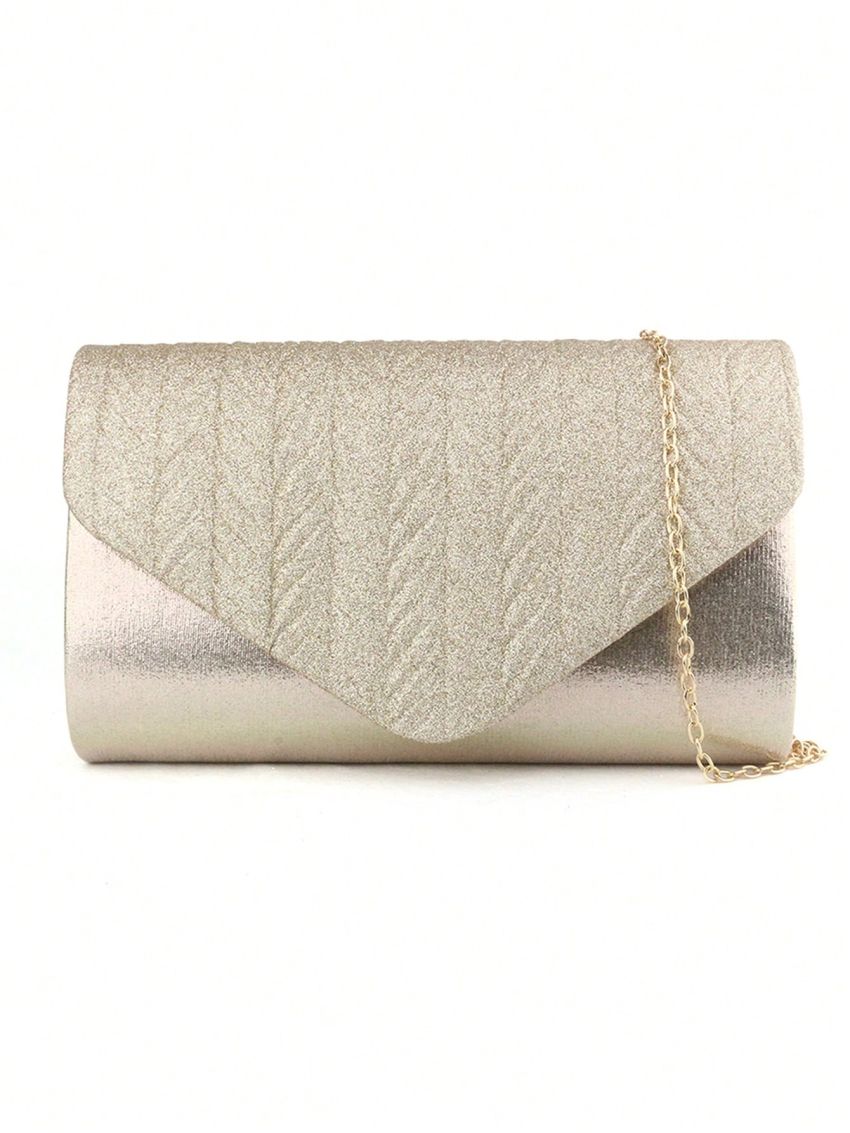 Glitter Flap Chain Envelope Bag