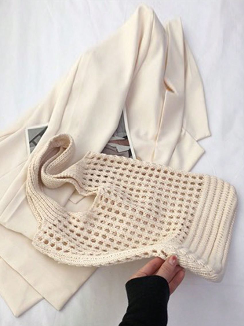 Hollow Out Design Crochet Bag Medium Vacation