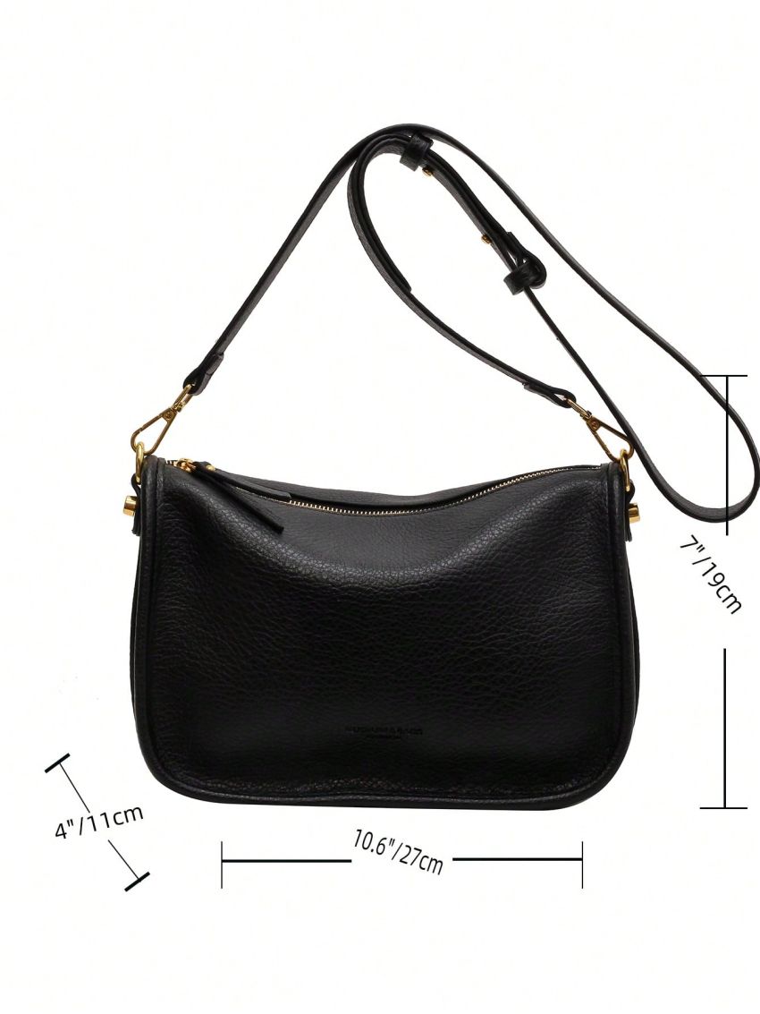 Medium Shoulder Bag Solid Color Minimalist Style