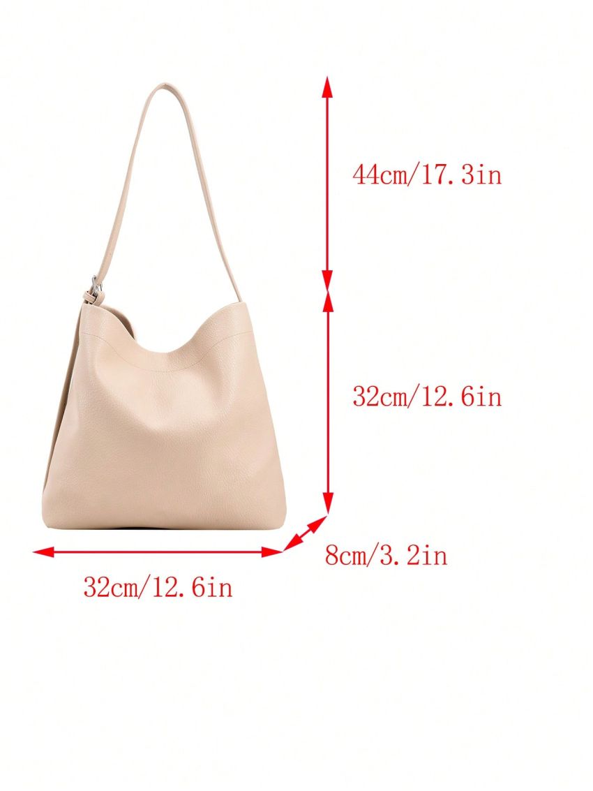 Medium Shoulder Bag Solid Color Minimalist Style