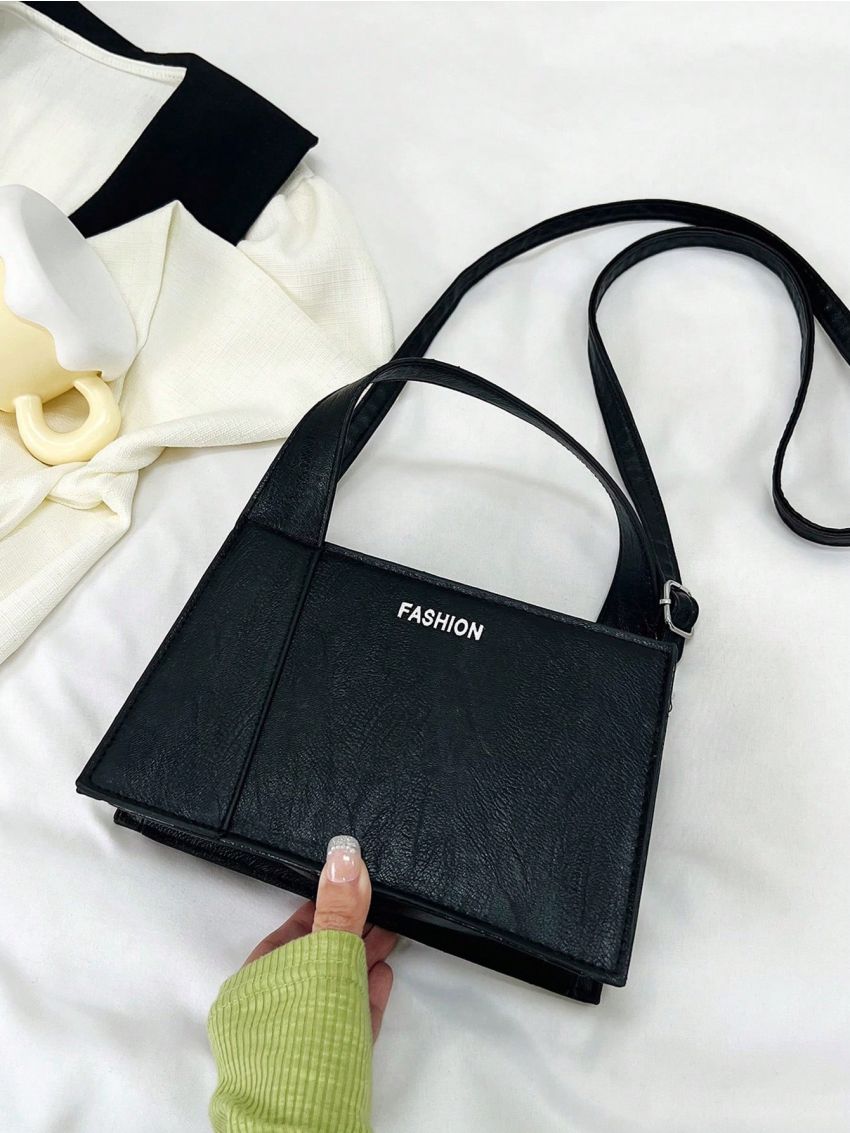 Small Square Bag Letter Print Top Handle
