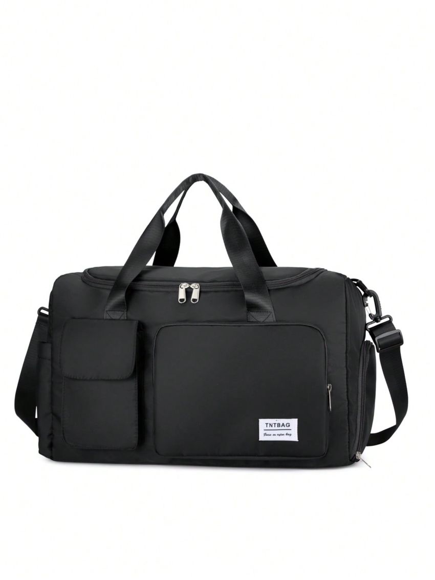 Patch Detail Pocket Front Duffel Bag