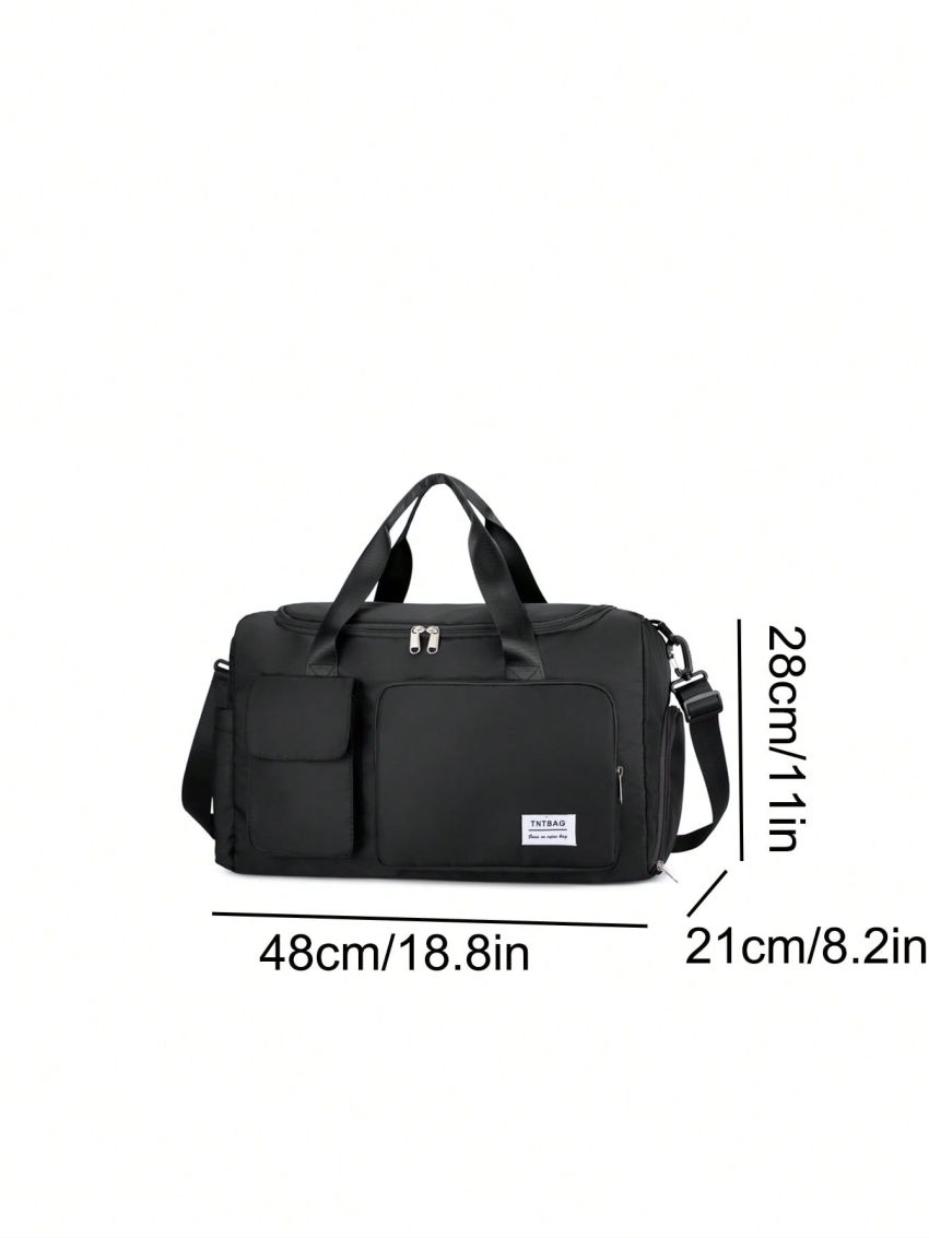 Patch Detail Pocket Front Duffel Bag