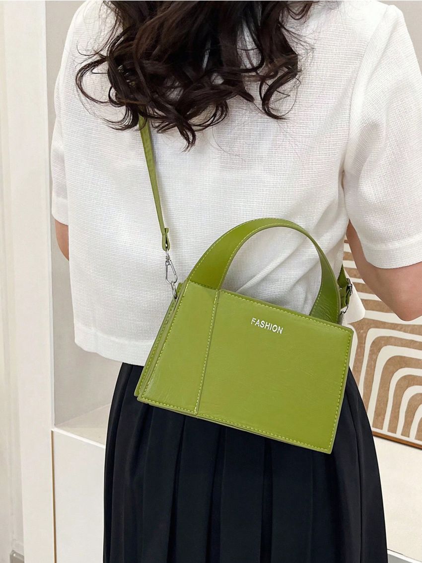 Small Square Bag Letter Detail Top Handle