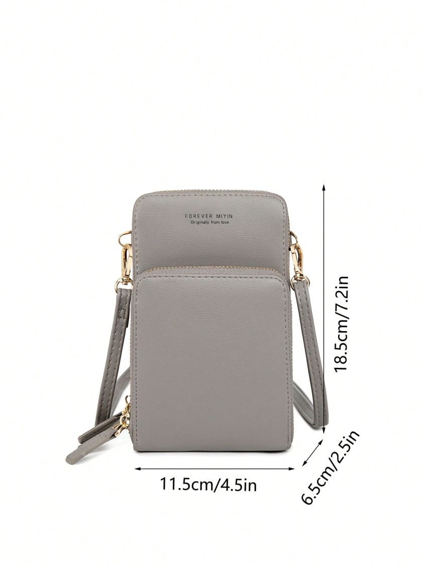 Crossbody Cell Phone Purse For Women Transparent Three-layer Crossbody Bag