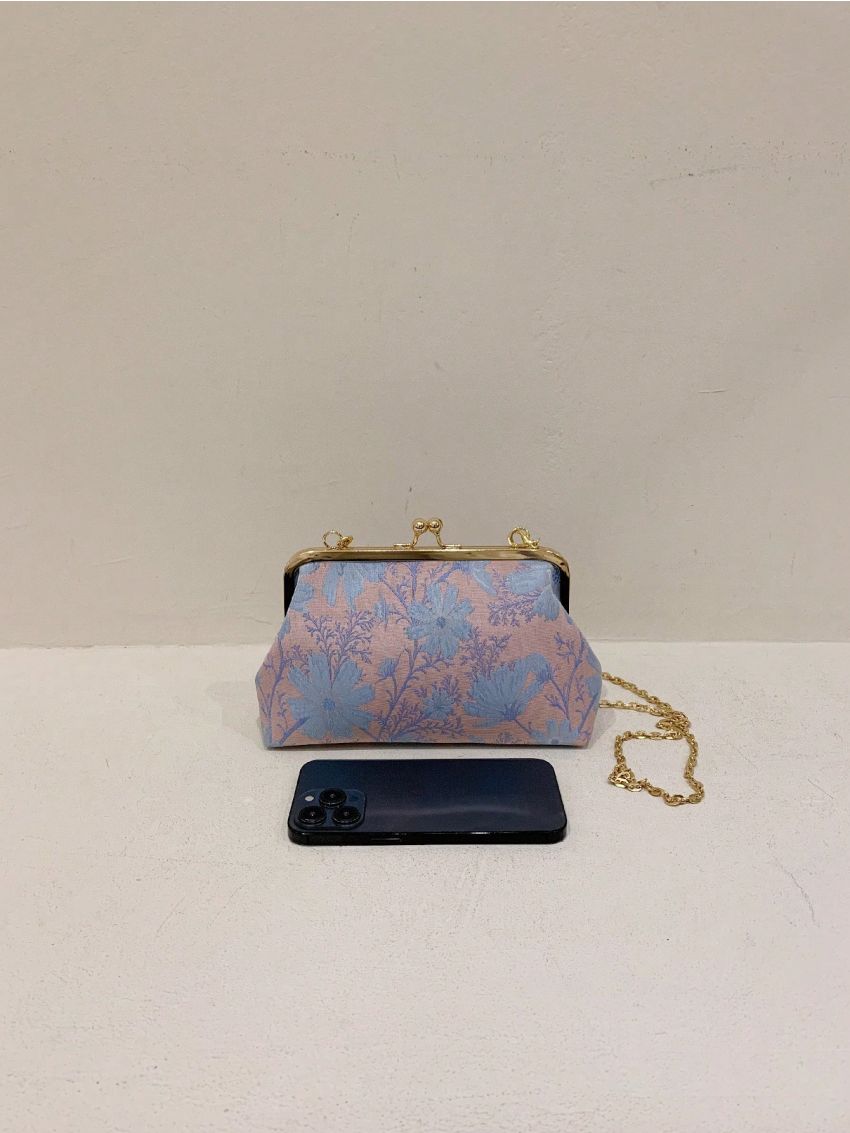 Small Novelty Bag Flower Pattern Chain Strap For Daily