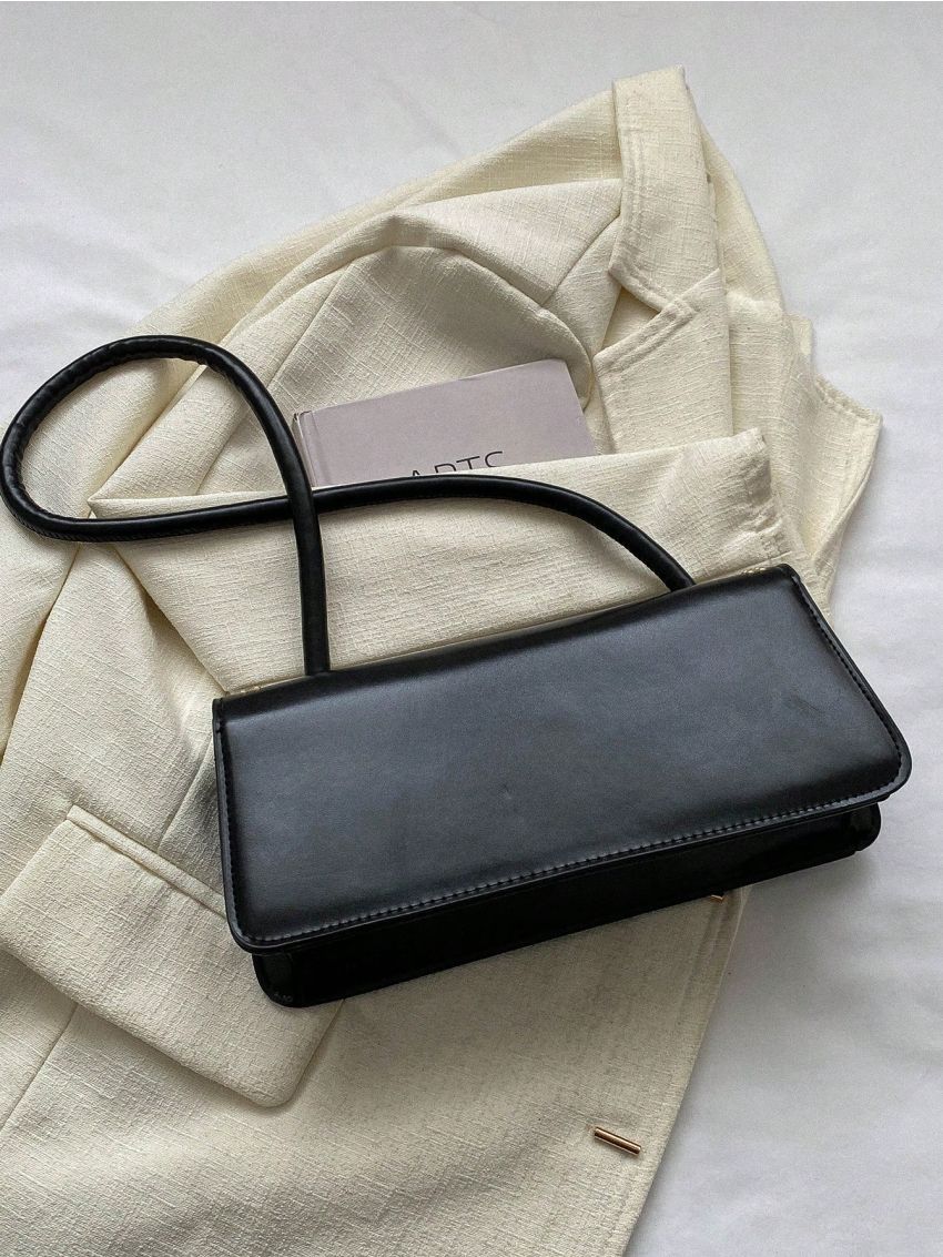 Medium Square Bag Black Flap For Daily