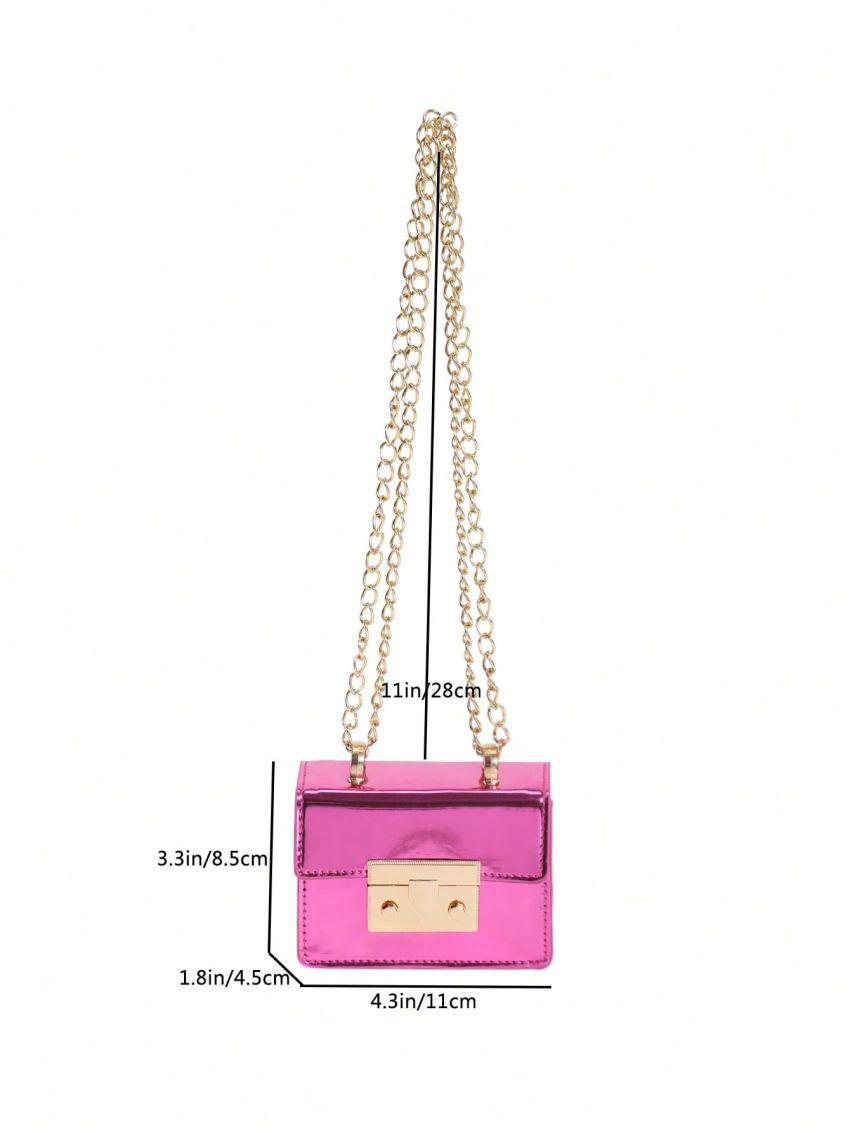 Mini Square Bag Gold Funky Chain Strap