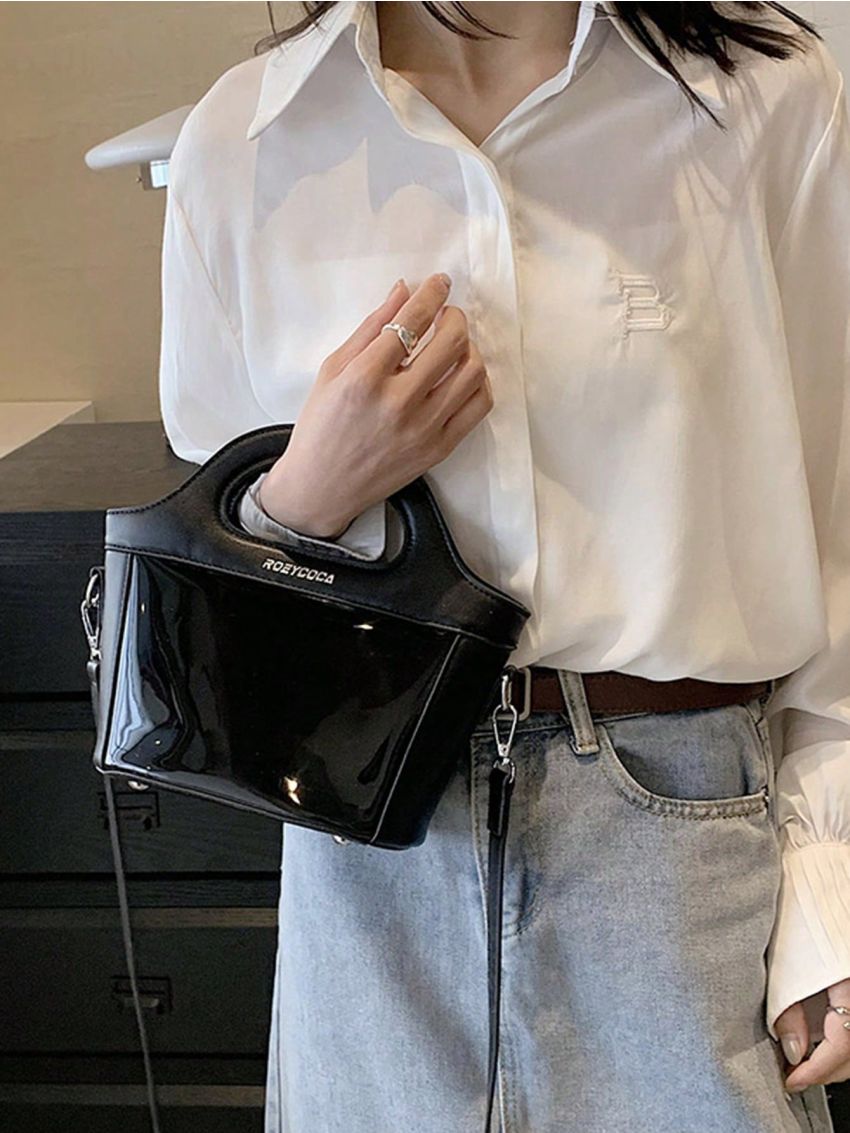 Plastic Novelty Bag Letter Graphic Zipper