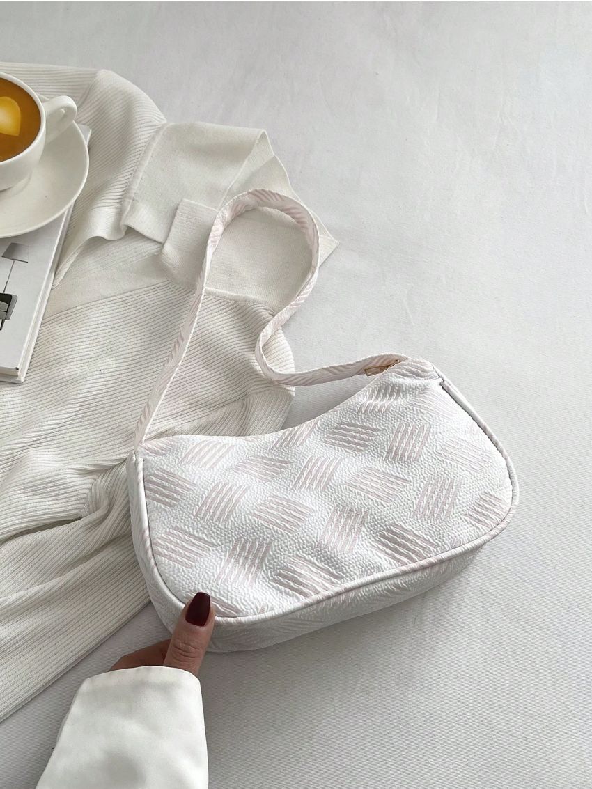 Polyester Hobo Bag Zipper Geometric Pattern