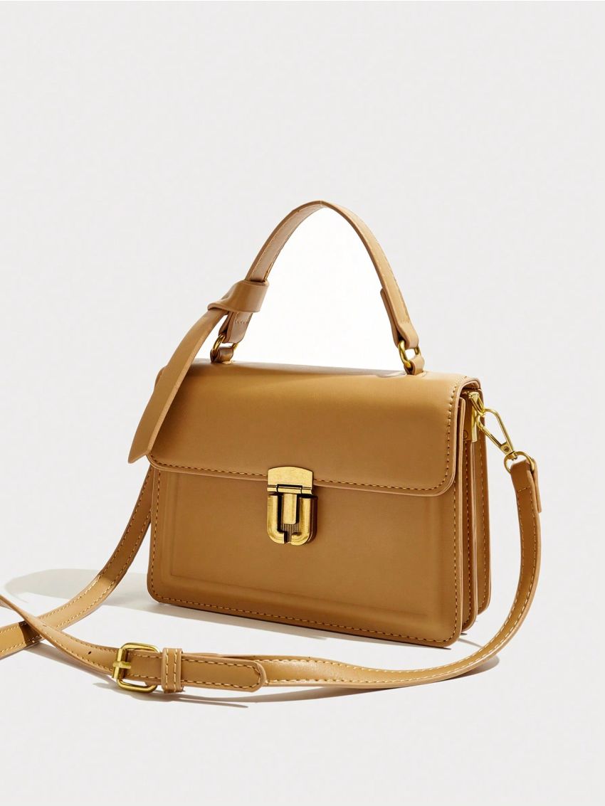 Mini Flap Square Bag Turn Lock Elegant