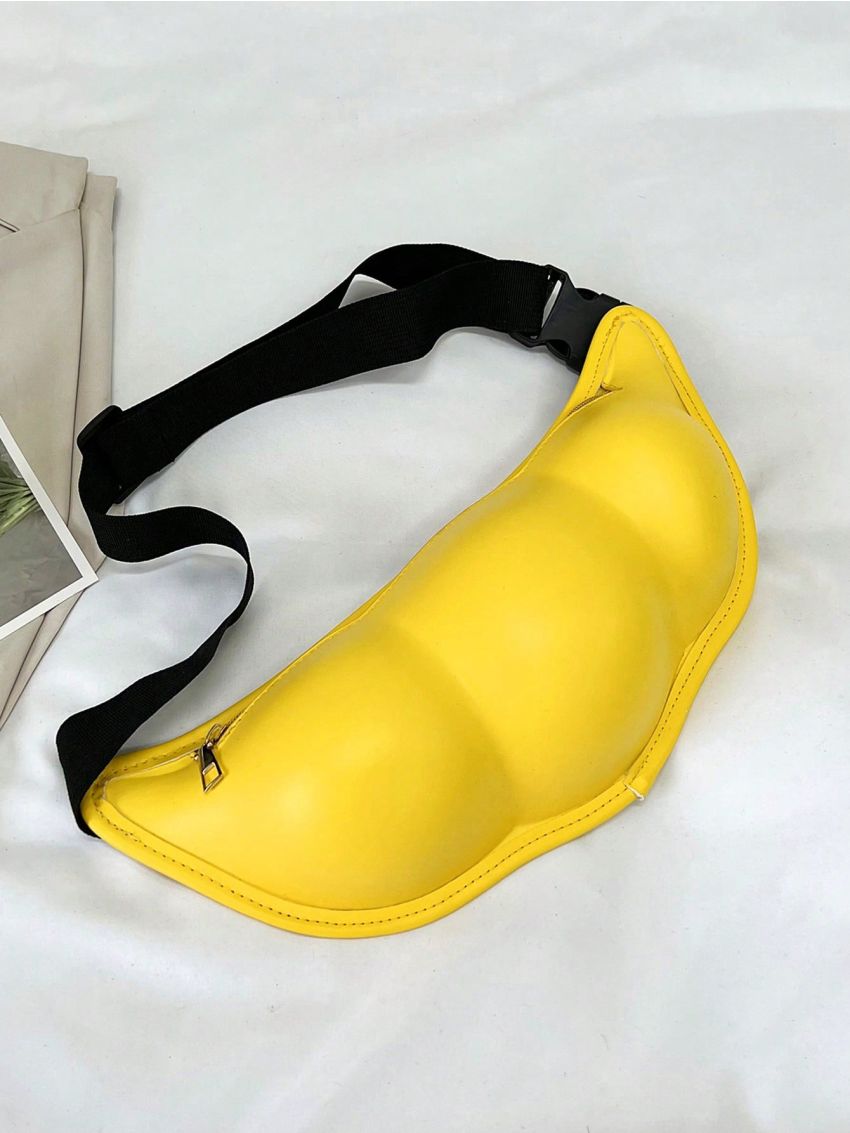 Pea Design Novelty Bag Brown Adjustable Strap