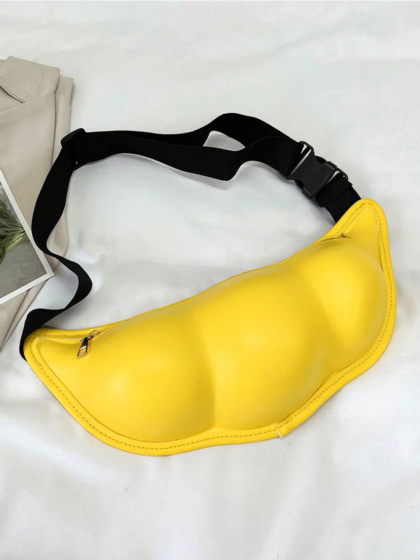 Pea Design Novelty Bag Brown Adjustable Strap