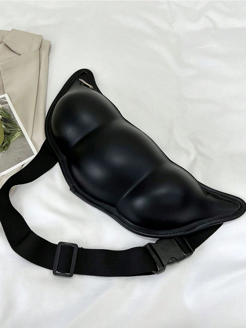 Pea Design Novelty Bag Black Adjustable Strap