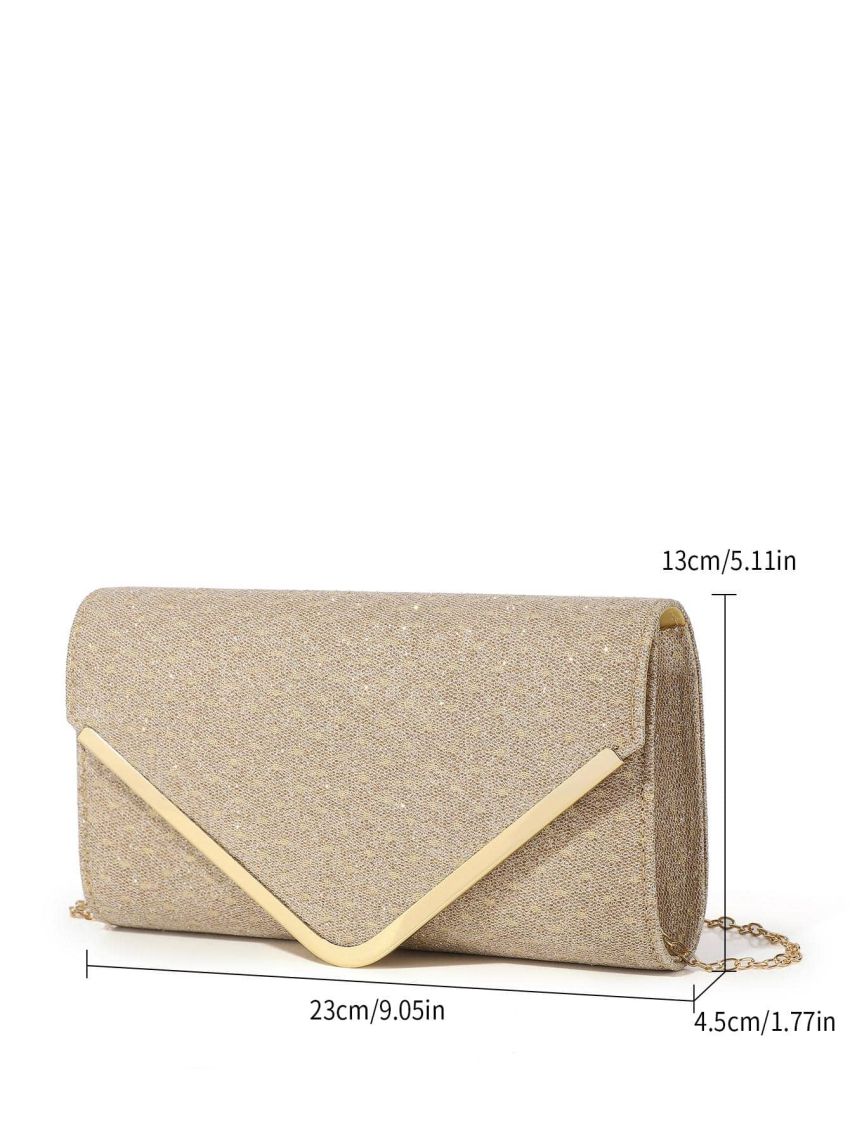 Small Envelope Bag Metal Decor Glitter For Party