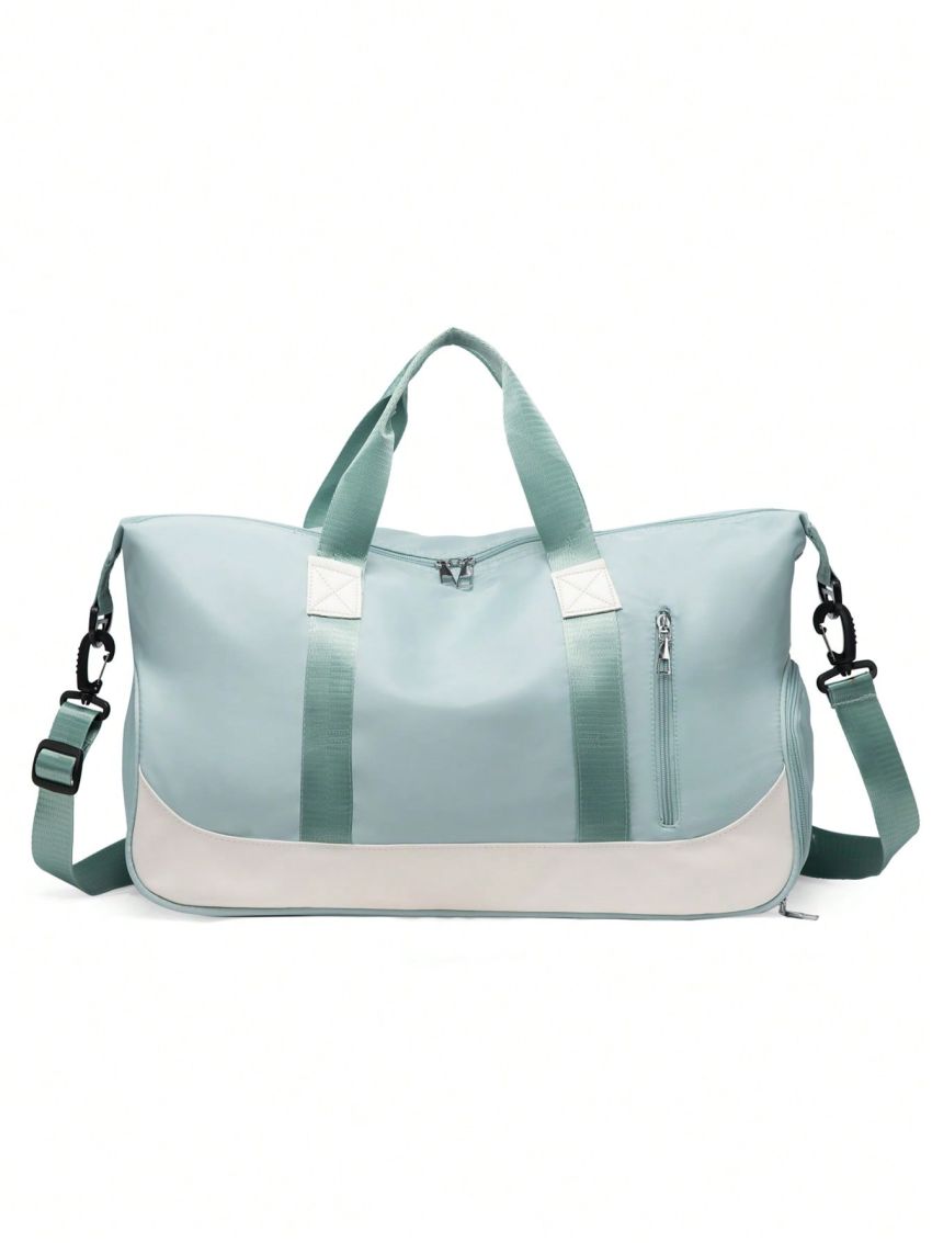 Colorblock Travel Bag Medium Double Handle Portable